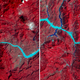 Evolución del río Yangtsé tras la construcción de la masiva presa de las tres gargantas. Foto: NASA